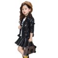 Baby Girls Boy Overwear 2023 Spring Autumn Winter PU Coat Jacket Kids Fashion Leather Jackets Children Coats Overwear Clothes. 