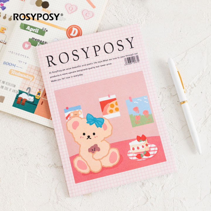 Rosy Posy cute pink sticker book
