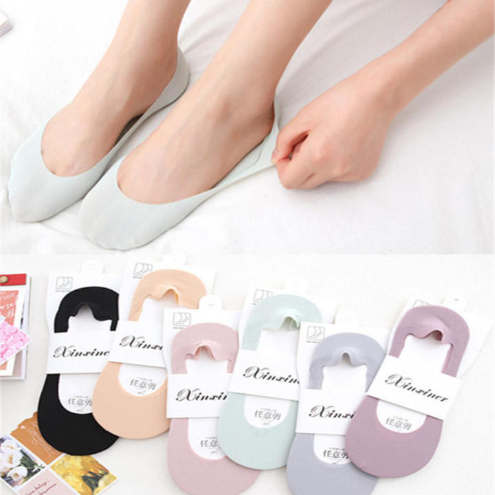 No%20Show%20Socks%20Womens%20Ultra%20Low%20Cut%20Liner%20Socks%20Non%20Slip%20Hidden%20Invisible%20For%20Flats%20Boat%20-%20Image%202
