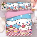 New cute Cinnamoroll four-piece set cute bed sheet quilt cover Sanrio bedding student dormitory single bed three-piece set.