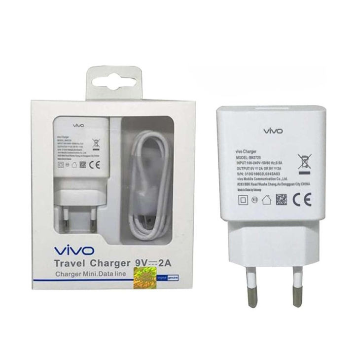 Charger For Vivo Smartphone Fast Charger With Micro Usb Data Cable For Vivo Y11 Y12 Y15 Y15 Y19 Y71 Y93 Y95 - Charger - Fast Charger