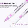8pcs Dual Line Contour Markers, Dual Tip Curve Pens, Multicolor Fun Curved Pens, Quick Dry Markers Note Drawing Highlighter, Cur. 