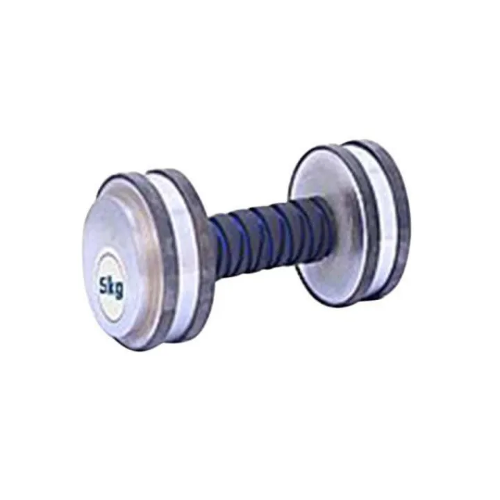 Rubber Grip SS Dumbbell kg pcs set Silver