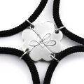 4pcs/set Four-leaf Clover Magnetic Couple Bracelet for Best Friend Women Men Adjustable Braided Bracelet Friendship Jewelry Gift.