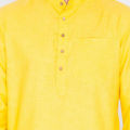 Special Cotton Panjabi for Men - Yellow - NZ-13007.