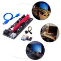 PCI-E Riser 009S 1X 16x Extender PCI E USB Riser 009S Dual 6Pin Adapter Card SATA 15pin for BTC Miner r USB 3.0 Graphics Card. 