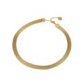 2023 New 3 Layers Gold Plating Stainless Steel Anti-allergy Eco-friendly Wide Braided Mesh Chain Gold Choker Necklaces For Women. 