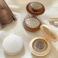 Folding Air Bag Comb With Mirror Compact Pocket Size Portable Travel Hair Brush Cosmetic Mirror Head Massager.
