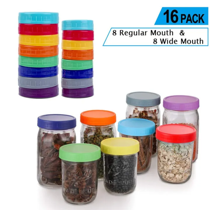16%20Pcs%20Recyclable%20for%20Ball%20Kerr%20Colored%20Food-Grade%20Mason%20Jars%20Home%20Storage%20Mason%20Jar%20Lids%20Canning%20Lid%20Caps%20-%20Image%208