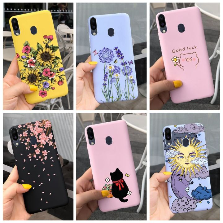 For Samsung Galaxy M10 M20 M30 Case Stylish Cartoon Sunflower Soft Silicone Phone Back Cover For Samsung M 10 20 30 M305F Fundas