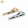 2Pc Set Stainless Steel Tie Clip with Mosaic Stone Design for Men. 