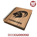 Mini Wooden Notebook Zodiac Capricorn. 