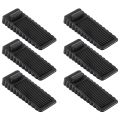 6 Pack Door Stopper Rubber Wedge - Sturdy and Stackable Door Stoppers - Slip-Resistant Rubber Door Stop Works on All. 