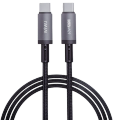 WiWU 1M Aluminum alloy Nylon braided TITAN LINK Series Charging Cable with 60W USB-C to C #Wi-C057. 