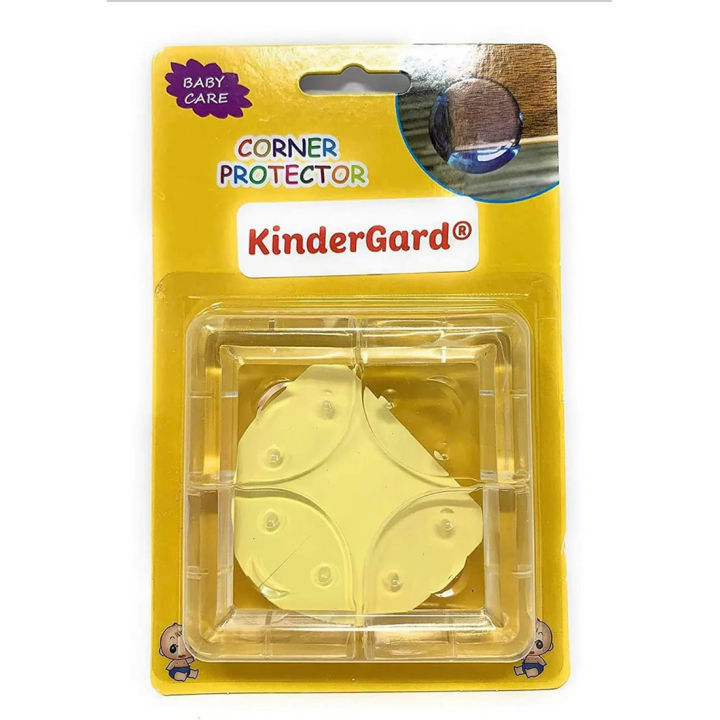 Kinder Gard BabyProof Child Safety Corner Protectors, Medical Grade Clear Edge Softener Bumpers, Set of 4