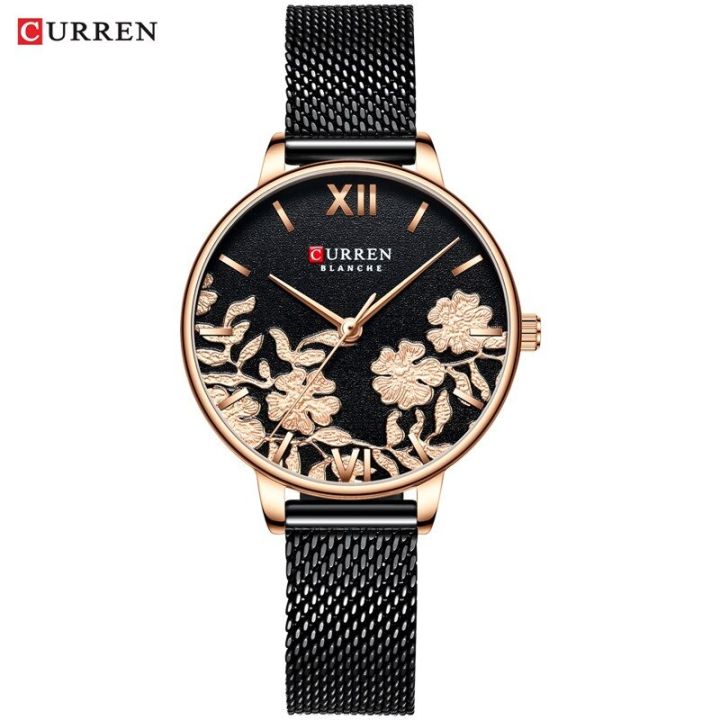 Curren 9065 Quartz Watch Luxury Brand Stainless Steel Strap for Women