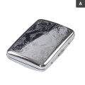 Metal Cigarette Case for Thick Cigarettes Flip Open Traveling Cigarette Box Hold Demoo.