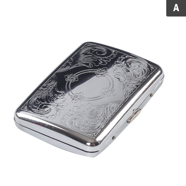 Metal Cigarette Case for Thick Cigarettes Flip Open Traveling Cigarette Box  Hold Tetuo