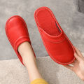 Waterproof faux leather slippers men's winter indoor fur shoes slippers male bedroom mules shoes mans sleepers plus size 47 48. 