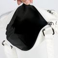 Small Soft Pu Leather Casual Women Bag Purse Wash White Shoulder Bags for Women Adjustable Pocket Ladies Crossbody Bag(23CMx25CMx5CM,).