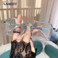 Flexible Eyewear Stylish Blue Light Blocking Glasses for Eye Protection Unisex Large Frame Clear View with Strong Hinge Brim Transparent Spectacles Eyewear for Clear Blue Light Protection Stylish. 