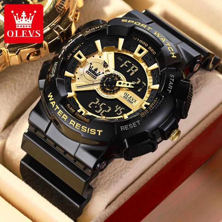 OLEVS Electronic Watch Relo for Men  Waterproof  Now Luminous Multifunction Sport Cool Fashion 1102