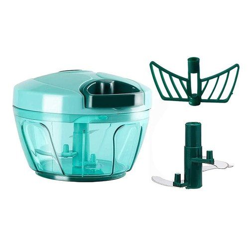 Quick Large Handy and Compact Chopper Quick Cutter for Kitchen 3 Blade Stainless Steel, Pull String -450ml