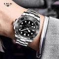 LIGE Top Brand Luxury Fashion Diver Watch Men 3ATM Waterproof Date Clock Sport Watches Mens Quartz Wristwatch Relogio Masculino 10045.