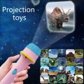 Montessori Flashlight Toy Cartoon Animation Projector Toy Electric Torch Hand Shadow Game Set Early Learning Kids Gift.