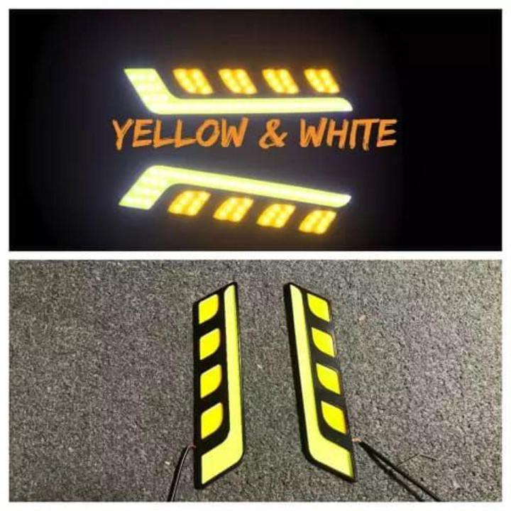 Drl Light For Motorcycle Yellow and White
