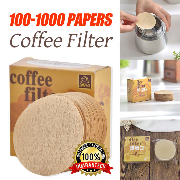 1000Papers Japan Round Coffee Filter Paper Moka Pot Water Drip Coffee Maker Filter Circular Hand-poured Coffee Tools