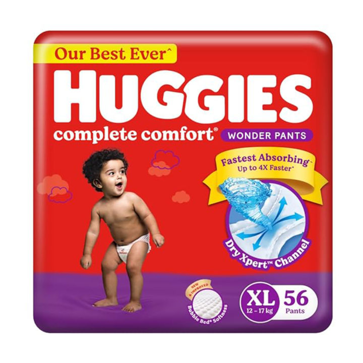 Huggies Wonder Pants XL Disposable Diaper (12-17Kg) : 56pcs