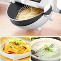 Magic Rotate The Vegetable Cutter Cut Vegetables and Drain 9 in 1 Slicer, Multifunctional Capacity Rotary Vegetable Chopper and Cutter.