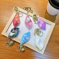 Colorful Acrylic Shell Conch Keyring Creative School Bag Backpack Pendants Cartoon Car Key Accessories Key Ring For Women.