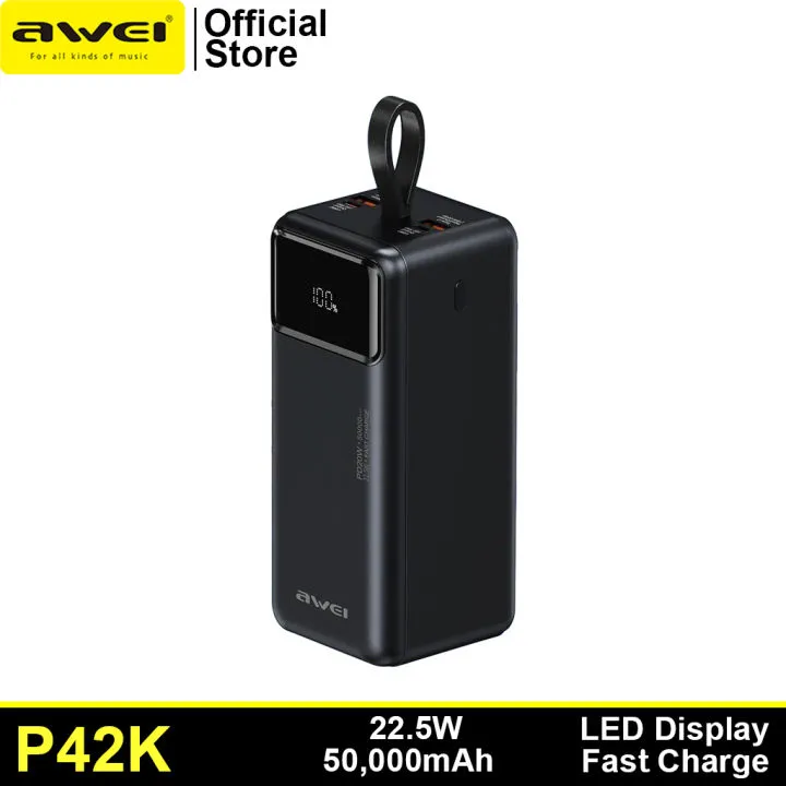 Awei%20P42K%2022.5W%20PD%20Power%20Bank%2050,000mAh%20Portable%20Powerbank%20For%20iPhone%2015%2014%20Series%2013%2012%20Pro%20Xiaomi%20Samsung%20OPPO%20Vivo%20Huawei%20Honor%20OnePlus%20Phone%20-%20Image%206