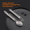 Nextool fork spoon 2-in-1 outdoor pure titanium spork reusable camping tableware case stainless steel portable camping cutlery. 
