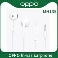 Oppo Earphones mh135 Headsets Built-in Microphone 3.5mm Plug Wire Earphones.