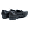 Apex Black Leather Penny Loafer For  Men. 