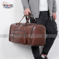 PU Leather Duffel Bags for Men and Women with Full Grain Travel Overnight Weekend Leather Bags Sports Gym Duffel for Men, MY SHOPEE BD. 