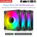 6-1PCS COOLMOON Computer Case 120mm Fan PWM 4PIN 5V 3PIN ARGB Cooling Fan Radiator Cooler 12cm Ventilador Adjust Speed Aura Sync. 