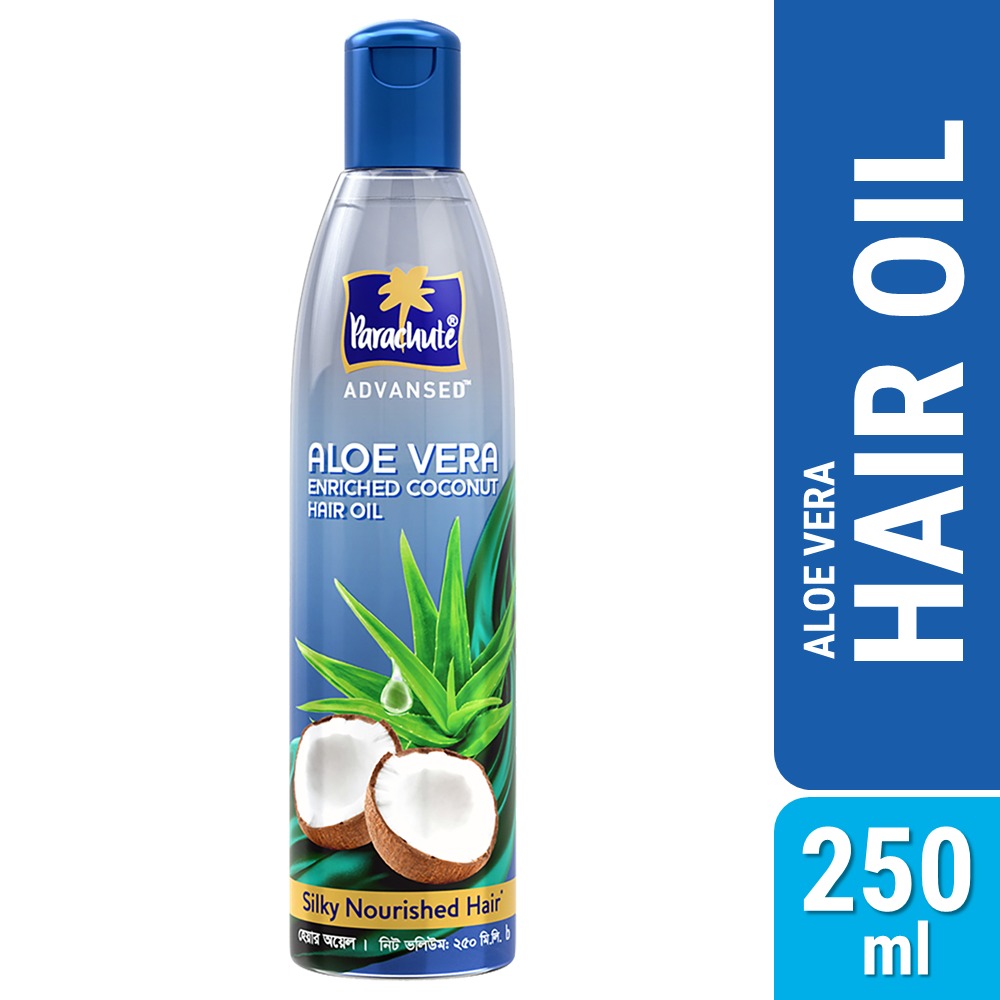 Parachute Advansed Aloe Vera Enriched Coconut Hair Oil | For Strong, Soft & Silky Hair|Deep Nourishment & Conditioning| All hair Types| 5.1 Fl.oz. (250ml)