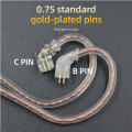 KZ Copper Cable "C" pin Replacement Cable With Mic compatible with KZ -ZSN, ZSN PRO, ZS10 PRO. 