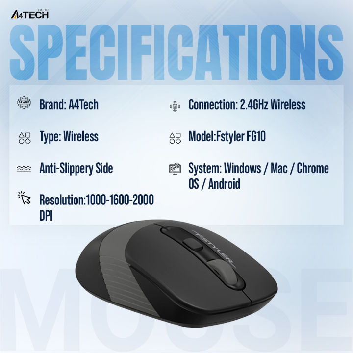 A4tech%20FG10%20Fstyler%20Wireless%20Mouse%20-%202.4G%20Wireless%20Mouse%20-%202000%20DPI%20-%20Grey/Blue/Orange%20-%20Image%202