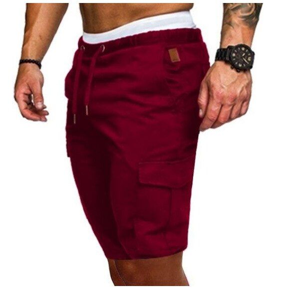 2023%20Summer%20New%20Men's%20Casual%20Fashion%20Lace%20Up%20Shorts%20Elastic%20Waist%20Sports%20Shorts%20Men's%20Cargo%20Pants%20-%20Image%207