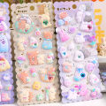 1 pc 3D Kawaii Cartoon Puffy Stickers Adhesive Stickers DIY Diary Stationery Sticker Children Gift School Office Supplies.