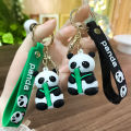 Cute Cartoon Panda Keychain Silicone Animal Doll Pendant Keyring Bag Charms Cherry Super Store. 