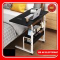 Height Adjustable Laptop Table Movable Laptop Desk With Storage Shelf - Convenient And Versatile Desk For Flexible Workspaces.
