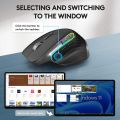 Ergonomic Bluetooth Wireles Gaming Mouse for Laptop Silence USB-C RGB Rechargeable 5 DPI 9 Multi Button for Computer PC Tablet. 