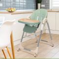 Baby High Chair Baby Plastic Dining Table High Chair Baby Feeding Chair With Wheel. 