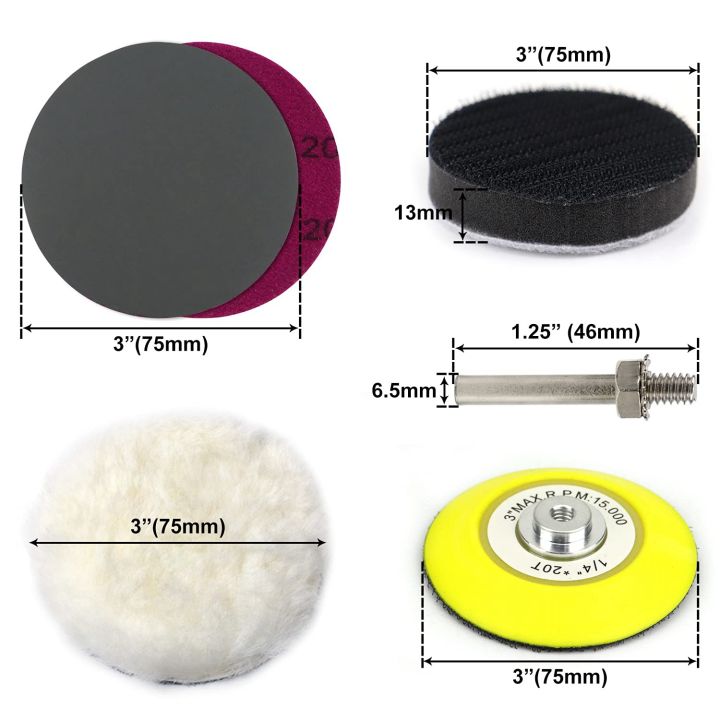 150%20PCS%203%20Inch%20Sanding%20Discs%20Silicon%20Carbide%20400-10000%20Grits%20Wet/Dry%20Hook%20and%20Loop%20Sandpaper%20for%20Drill%20Grinder%20-%20Image%203